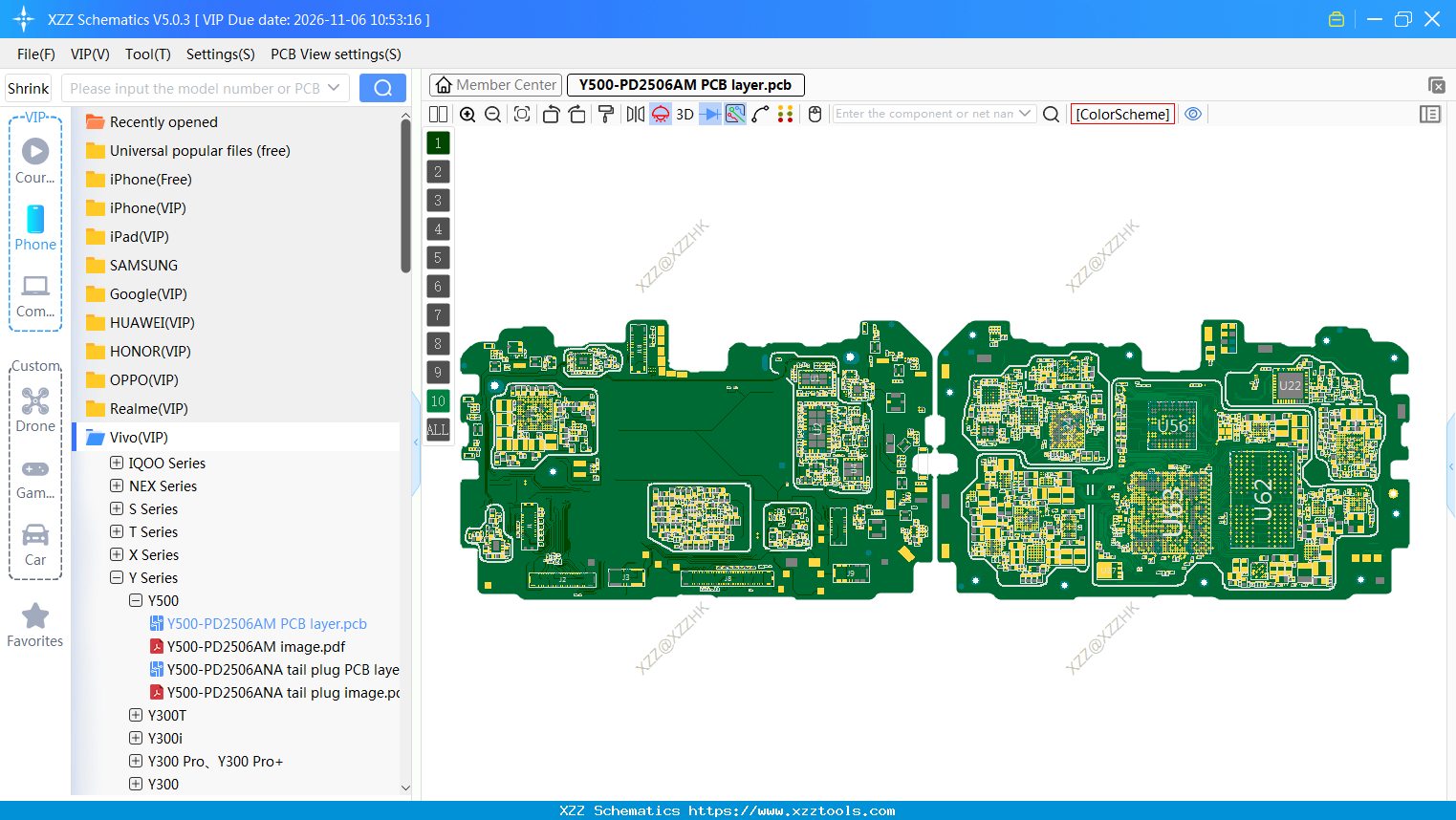 Y500-PD2506AM PCB Layer
